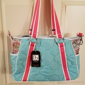 NWT Cinda b City Satchel sky blue